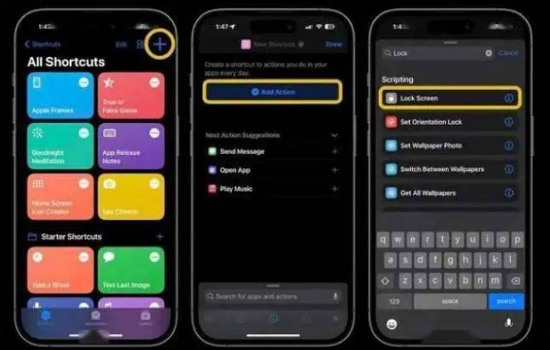 澄海苹果14锁屏维修店分享iPhone14升级iOS16.4后如何创建锁屏快捷方式 
