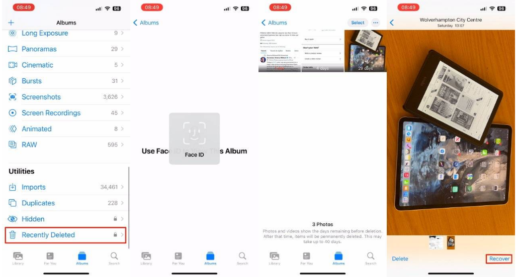 澄海苹果14维修分享 iPhone14 上恢复已删除的照片 