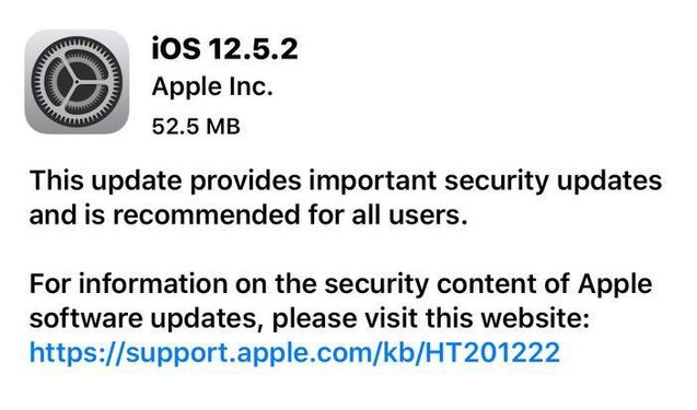 澄海苹果手机维修分享iOS12.5.2发布，建议所有老苹果用户安装 